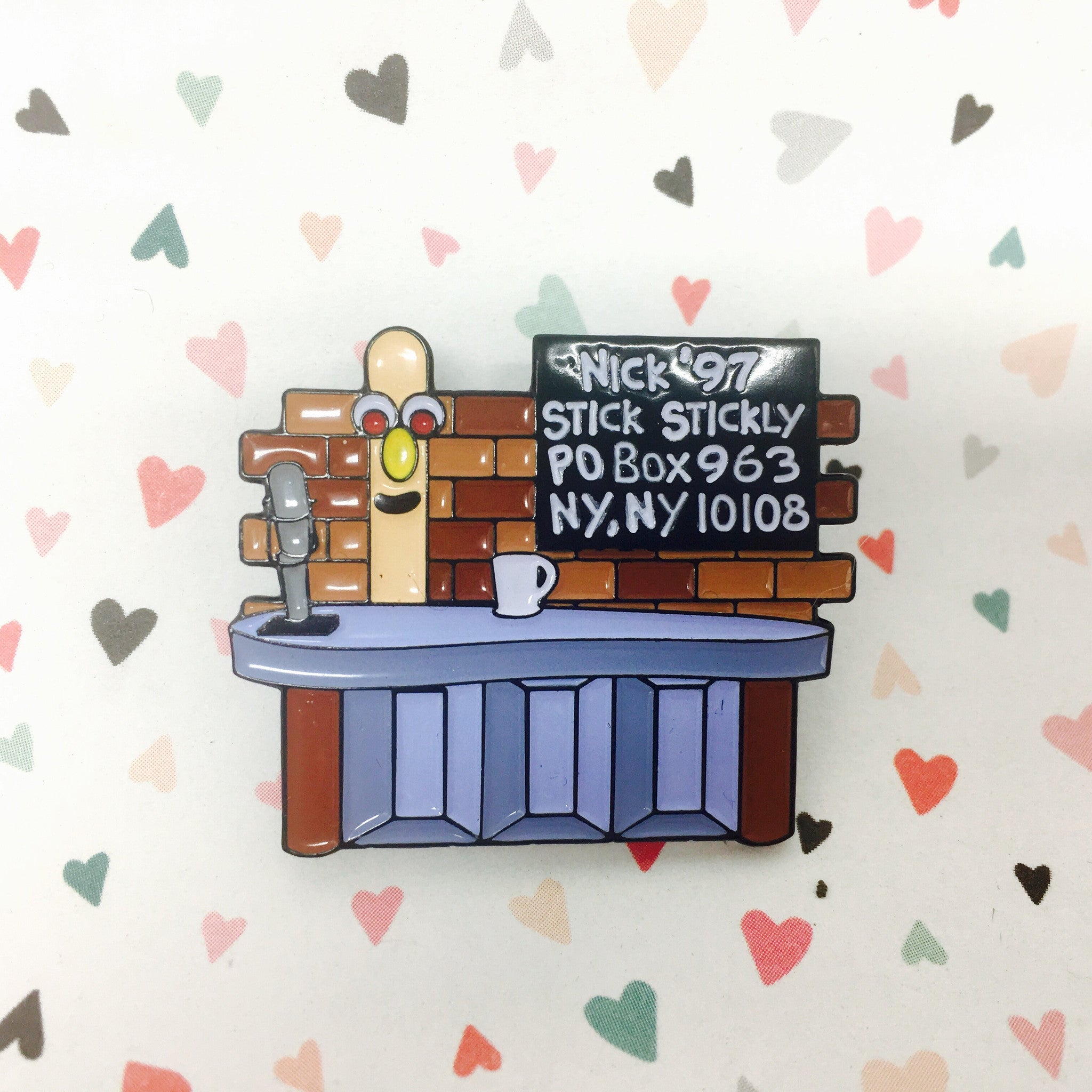 Stick Stickly Enamel Pin - Cute Cartoon Character Lapel Pin for Backpacks, Jackets & Hats - Perfect for Collectors, Gifts & Pop Culture Fans