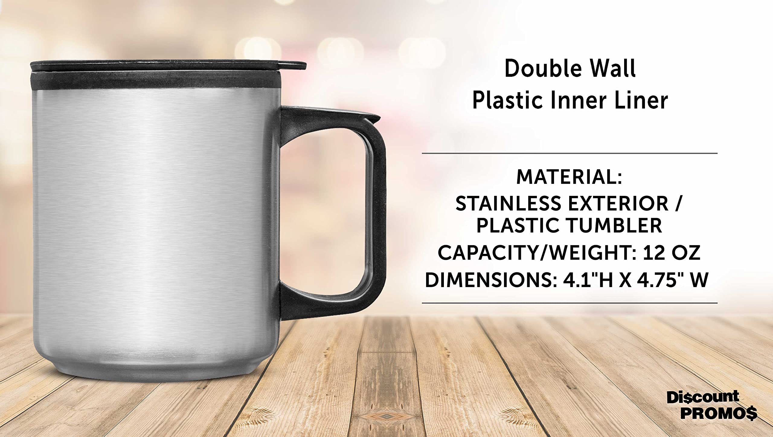 Premium 12 oz Stainless Steel Travel Mugs with Handle - Set of 10 Bulk Pack - Insulated Coffee Cups for Hot & Cold Beverages - Perfect for Office, Camping, Travel and Gifts
