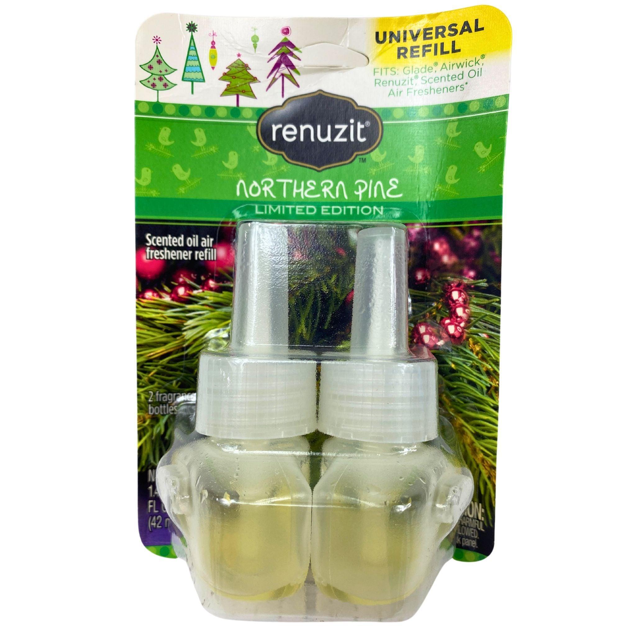 Renuzit Northern Pine Limited Edition Air Freshener Refills - 60 Pack | Universal Fit for Plug-In Diffusers | Fresh Pine Scent for Home, Office & Car