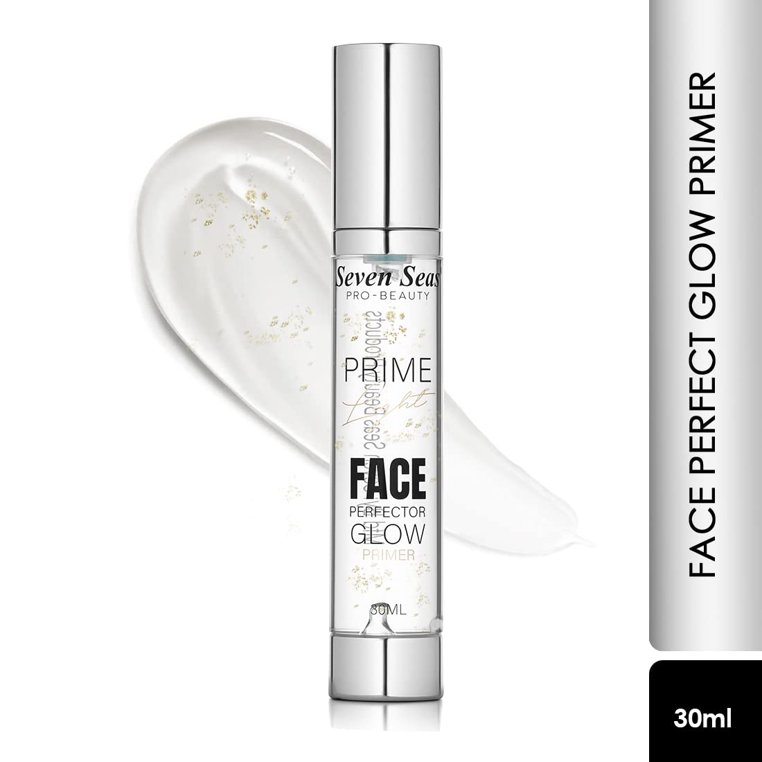 Seven Seas Prime Light Face Perfector Glow Primer - Oil Absorbing, Moisturizing & Skin Smoothing Primer for Long-Lasting Matte & Poreless Finish - 30ml Transparent - Perfect for Daily Makeup Base, Oily Skin Control & Flawless Complexion