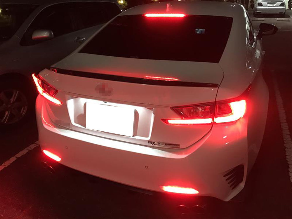 Dark Red Lens LED Strip Rear Bumper Reflector Lights for Lexus IS F RC NX RX GX - Upgrade Your Car's Style & Safety at Night