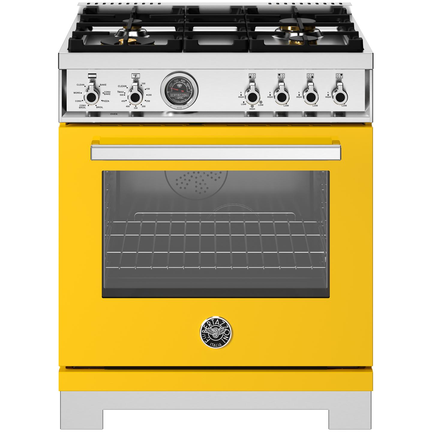Bertazzoni PRO304BFEPGIT 30-Inch Freestanding Dual Fuel Range - Professional Gas & Electric Oven for Home Chefs - Perfect for Gourmet Cooking & Entertaining