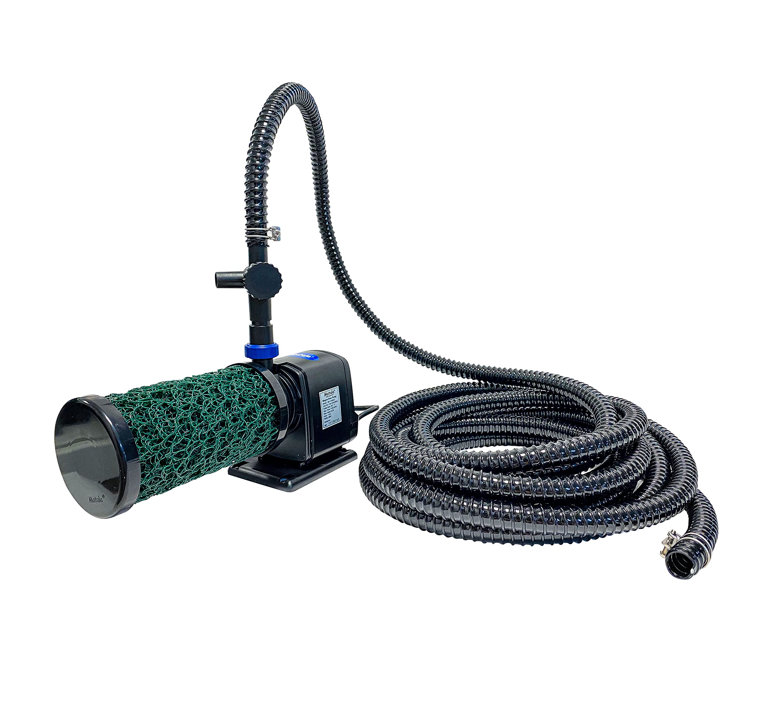 Matala Original Water Pump with Pre-Filter - 25ft Kink-Free Hose, Washable Filter & Flow Control Valve | Easy Setup, Silent & Eco-Friendly Oil-Free Pump for Ponds, Fountains & Hydroponics | Outdoor & Indoor Water Feature Solutions