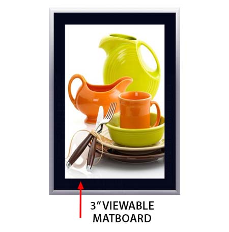 Premium 18x24 Designer Snap Frames for Posters - 3 Wide Matboard Display - Perfect for Art Galleries, Home Decor & Office Presentations