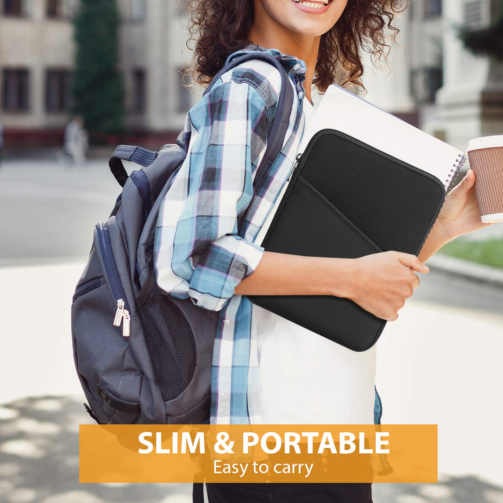 ProCase Protective Case for iPad Air 5 (10.9-inch, 2022/2020 Model) with Smart Cover & Tablet Sleeve - Navy Blue | Perfect for Work, School & Travel Protection