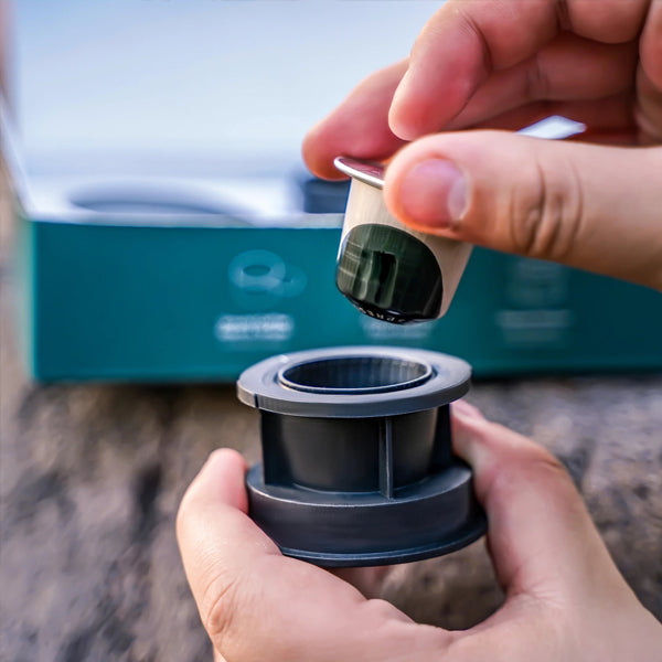 Outin Nano Portable Espresso Machine Adapter Kit - Compact Travel Coffee Maker for Camping, Office & Home Use