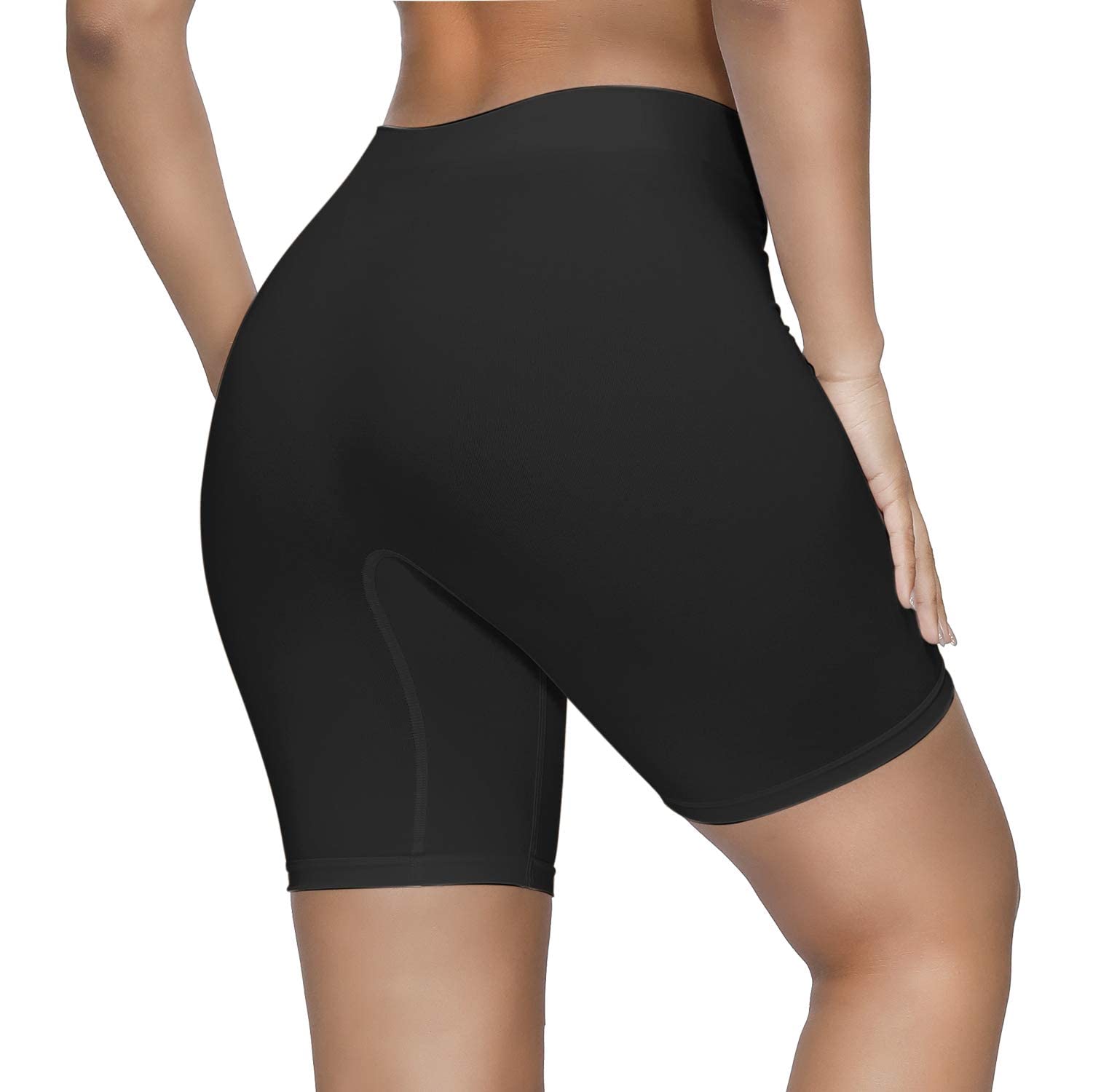 SIMIYA Women's Seamless Stretch Yoga Shorts - Comfortable Bike Shorts for Under Dresses, Workout & Lounge Wear - Perfect for Yoga, Cycling, and Everyday Comfort
