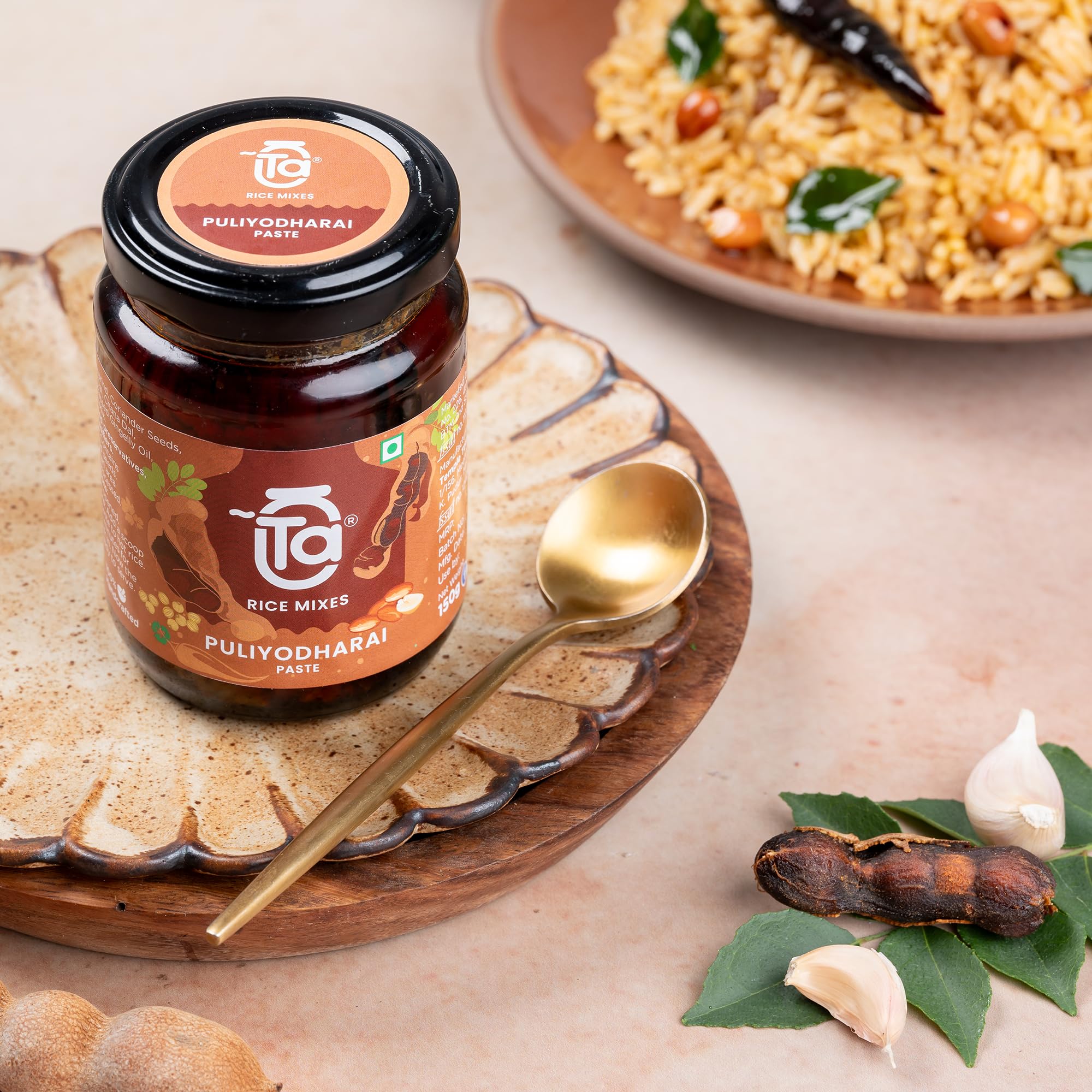 Authentic South Indian Ta Rice Mixes | Puliyodharai & Puliyogare Rice Mix Paste | Cold Pressed Oil | No Preservatives | Traditional Iyengar Flavor | 100% Natural | 150g | Perfect for Festivals, Quick Meals & Authentic Indian Cuisine