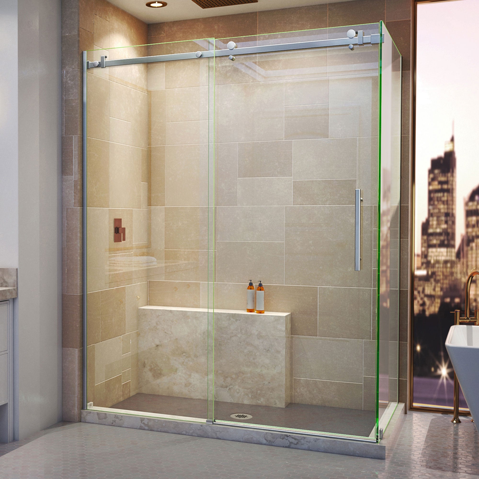DreamLine Enigma Air Frameless Sliding Shower Door - 34.75