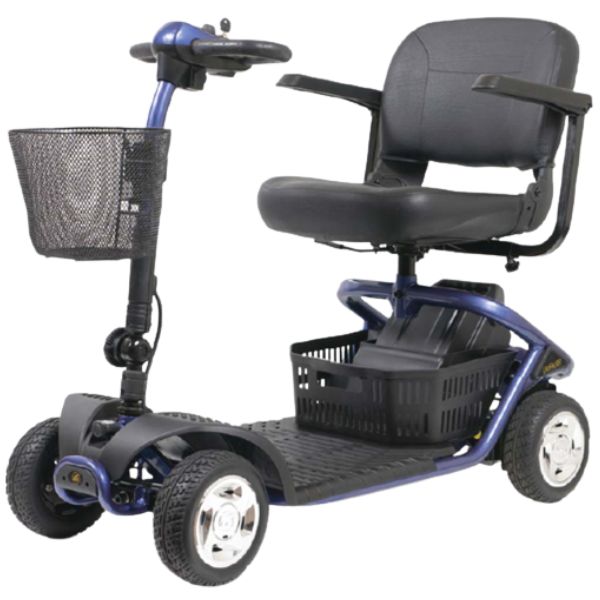 Golden Technologies LiteRider 4 Wheel Mobility Scooter GL141 - Lightweight Foldable Electric Scooter for Adults & Seniors - Indoor & Outdoor Use for Shopping, Travel, and Daily Mobility