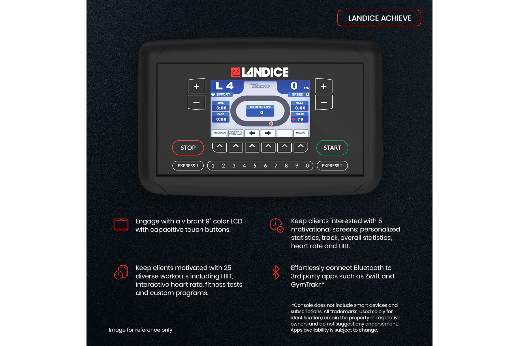 Landice U9 Commercial Upright Exercise Bike - Heavy Duty Gym Equipment for Home & Commercial Use - Perfect for Cardio Workouts, Weight Loss & Fitness Training