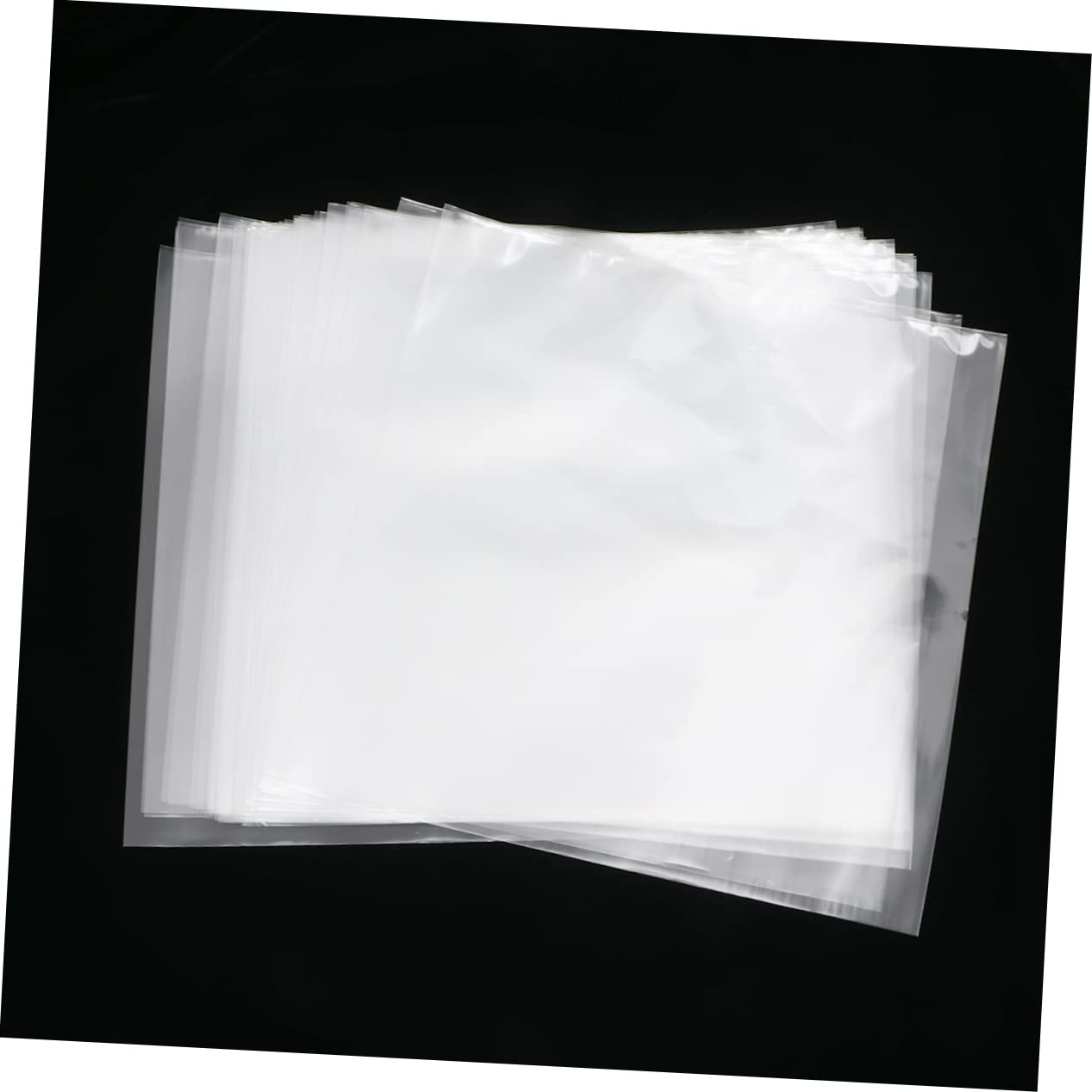 ARTIBETTER 50 Pack 8.8cm Flat Vinyl Record Storage Bags - No Seal Clear Plastic Sleeves for LP Album Protection | Perfect for Organizing, Preserving & Displaying Your Music Collection