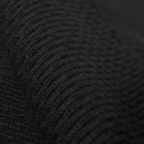 Iron Heart IHTL 1700 Men's Cotton Knit Crew Neck Long Sleeve Thermal Sweater - Black | Warm Winter Layering for Outdoor Activities & Casual Wear