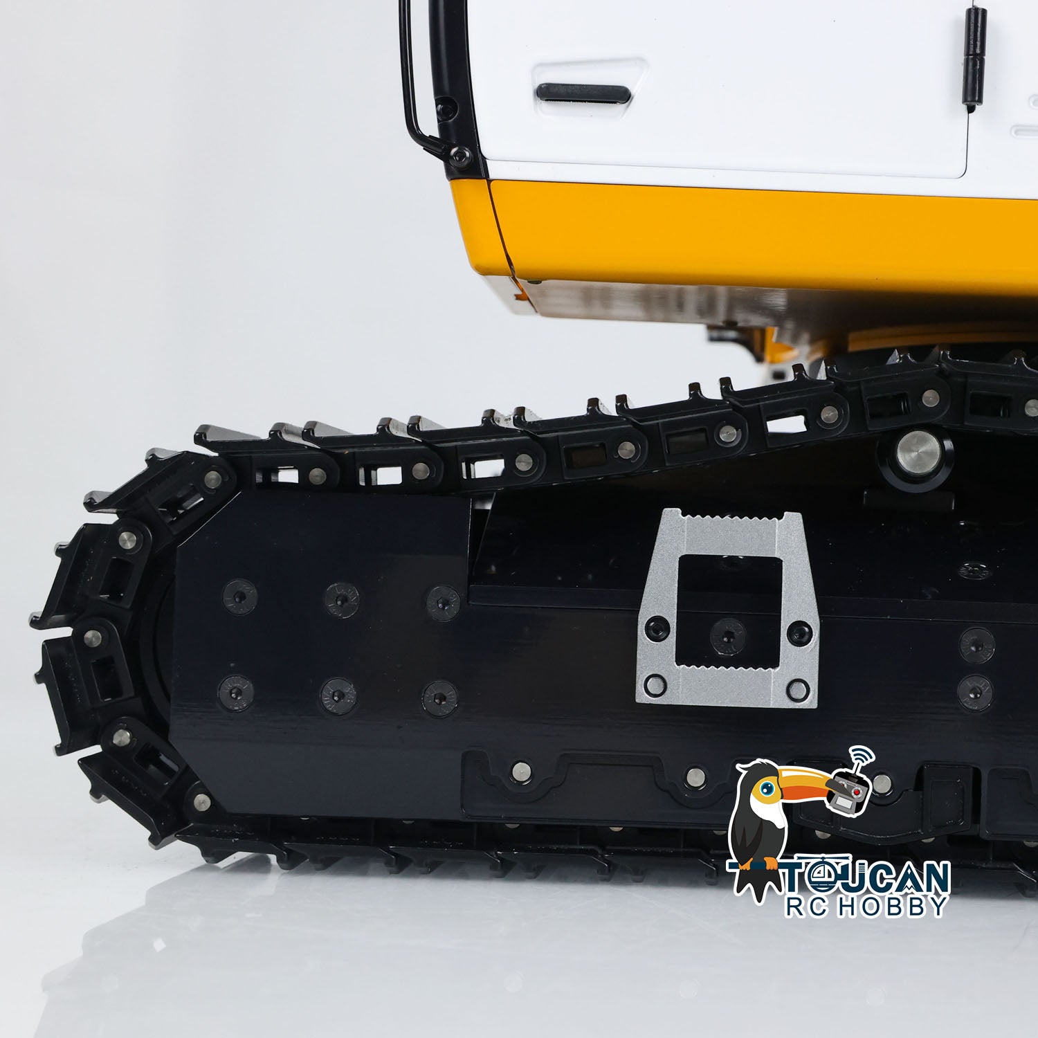 MTMODEL 1:14 Scale Metal RC Hydraulic Excavator Toy - 3 Arms Remote Control Heavy Construction Digger with Tiltable Clamshell Bucket | Realistic Construction Site Play, Gift for Kids & Adults, Collectible Model