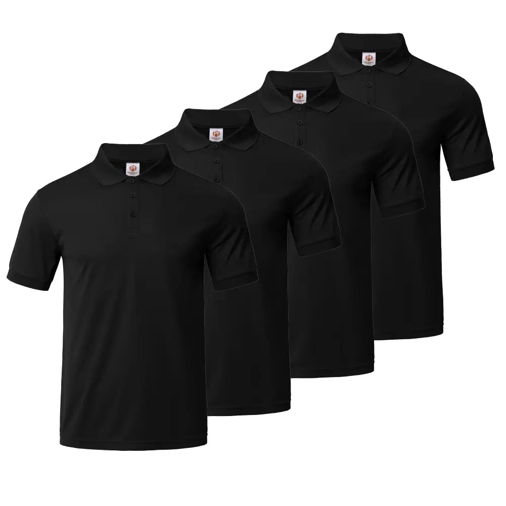 4 Pack Men's Collared Shirts - Comfortable Business Casual Button Down Shirts for Office, Work & Formal Events | Wrinkle Resistant & Breathable Fabric