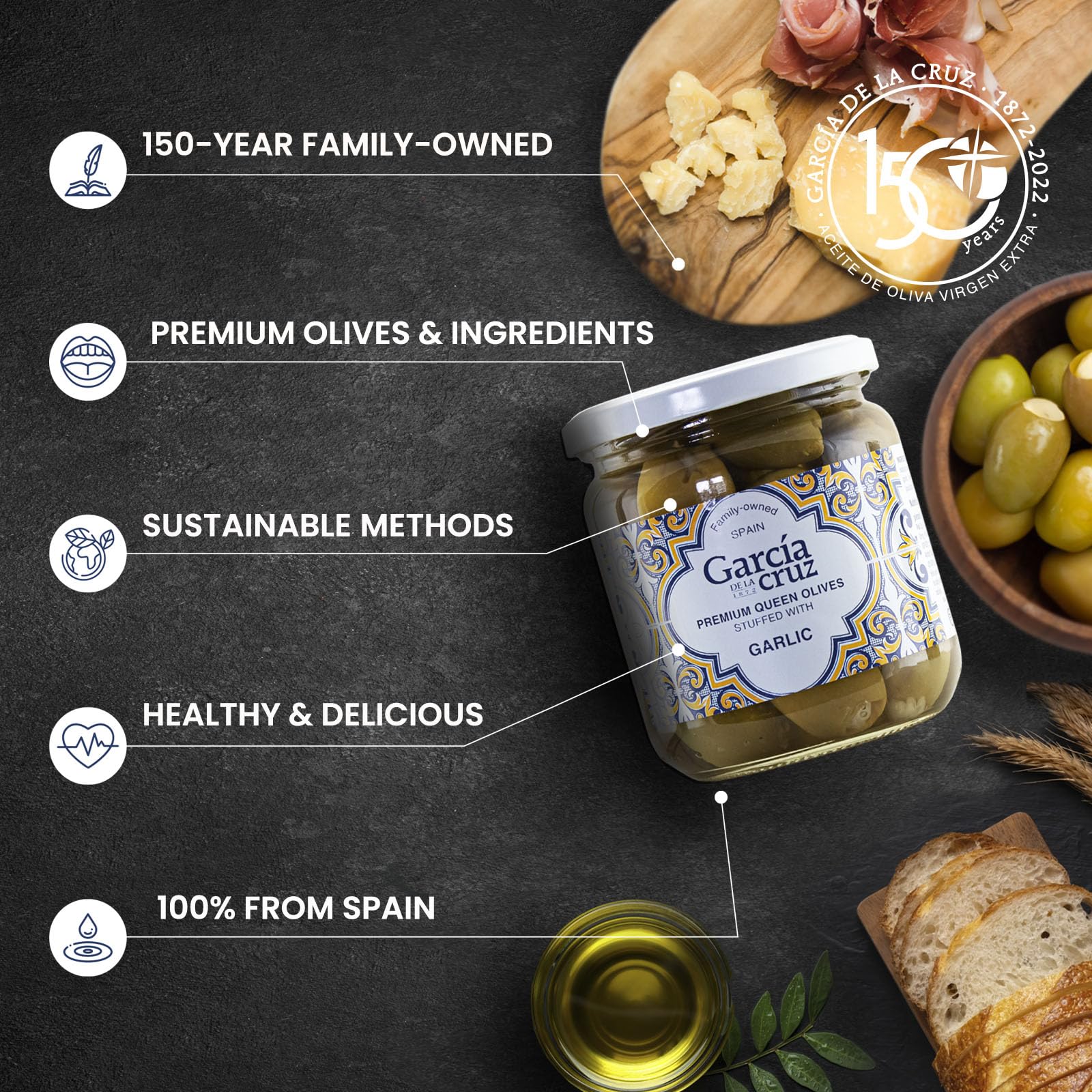 Organic Extra Virgin Olive Oil Body Care Kit & Gourmet Spanish Stuffed Olives Variety Pack - Perfect for Spa Day & Charcuterie Board Gifts