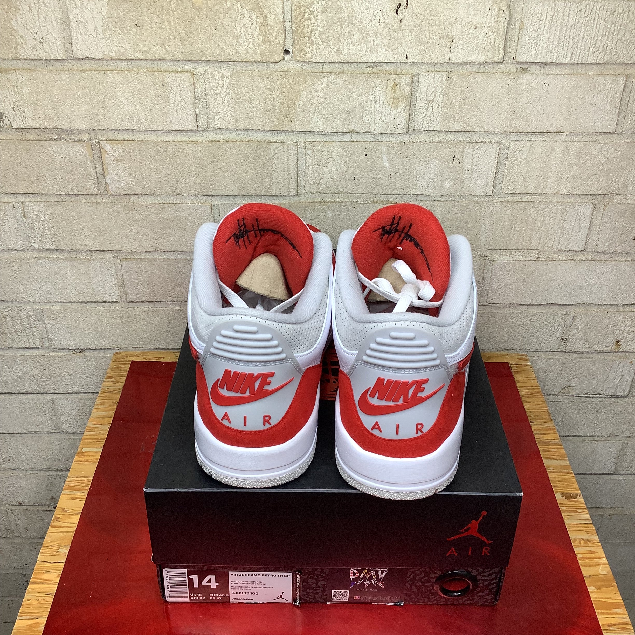 AIR JORDAN 3 Tinker University Red Men's Basketball Shoes Size 14 - CJ0939-100 | Retro Sneakers for Streetwear & Basketball Games
