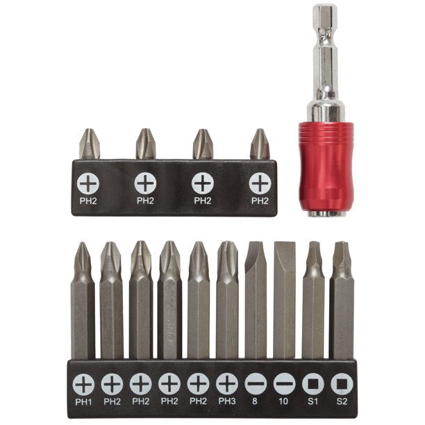BLACK + DECKER 15-Piece Quick Connect Screwdriver Set with Magnetic Tips - BDA9215QCM for Home Repair, DIY Projects & Professional Use