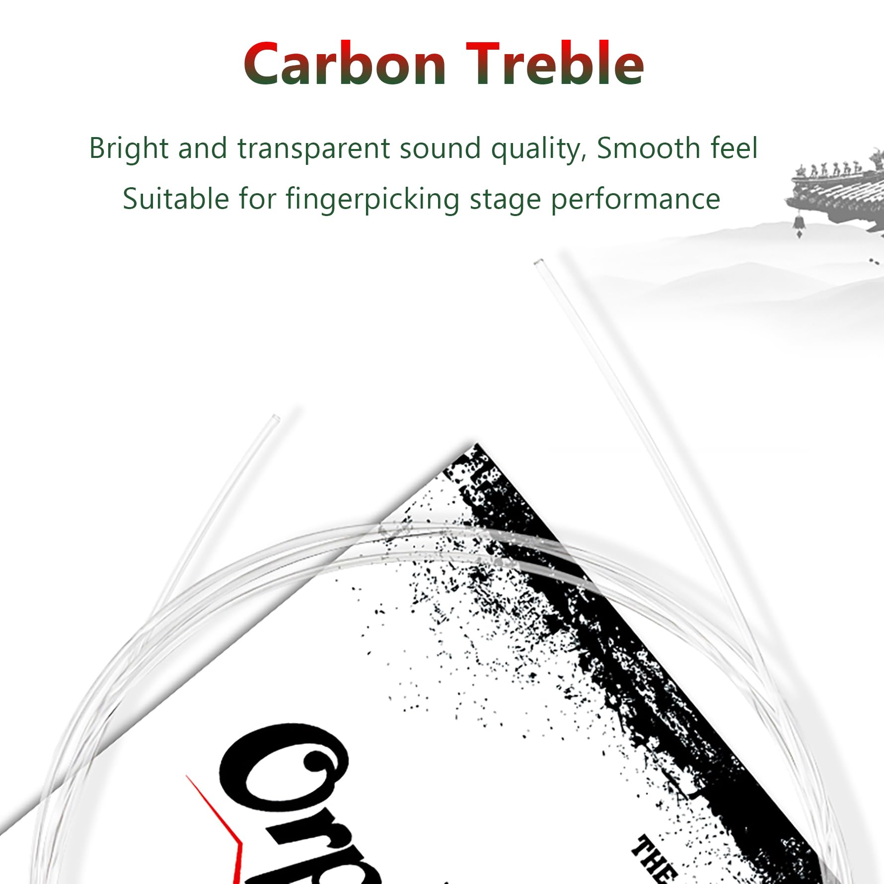 Rockhouse Coated Classical Guitar Strings – Nylon Core Carbon Treble High Tension (Hard) – Anti-Rust & Long Lasting Warm Tone, 3 Pack (28-45) – Perfect for Classical, Flamenco & Fingerstyle Guitarists