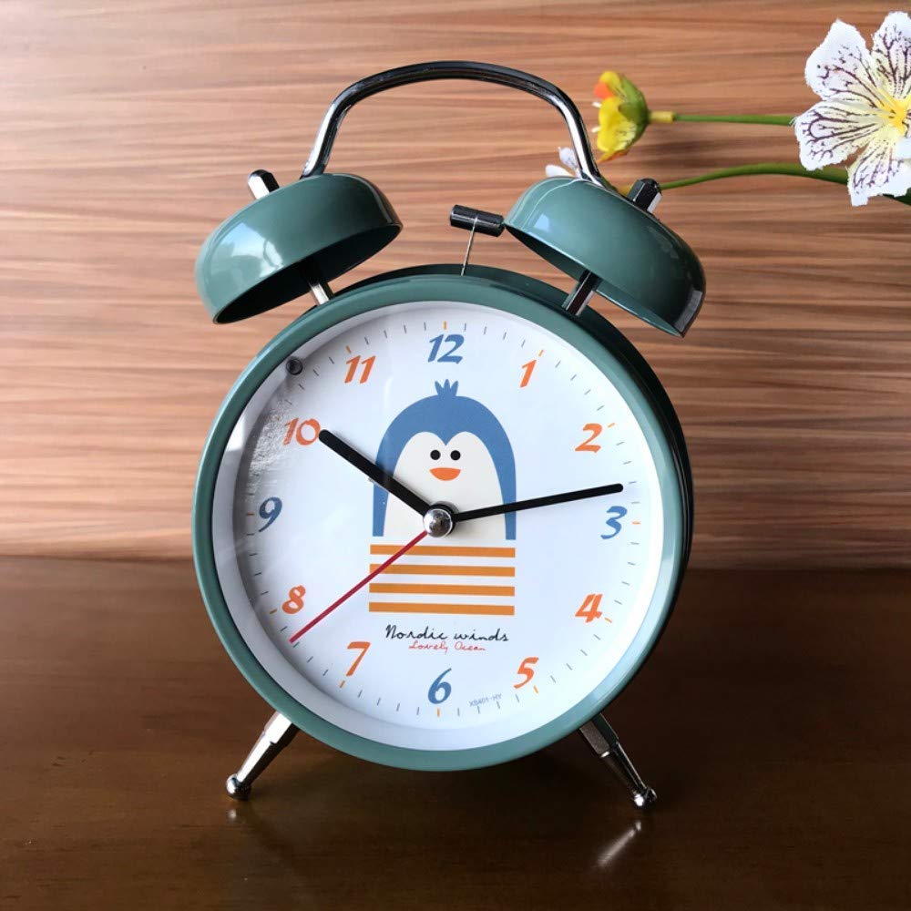 SGSG Battery Powered Alarm Clock for Kids - Bedside Travel Clock with Night Light, Quartz Simulation, Mini Design - Perfect for Students, Children's Bedrooms & Travel Use