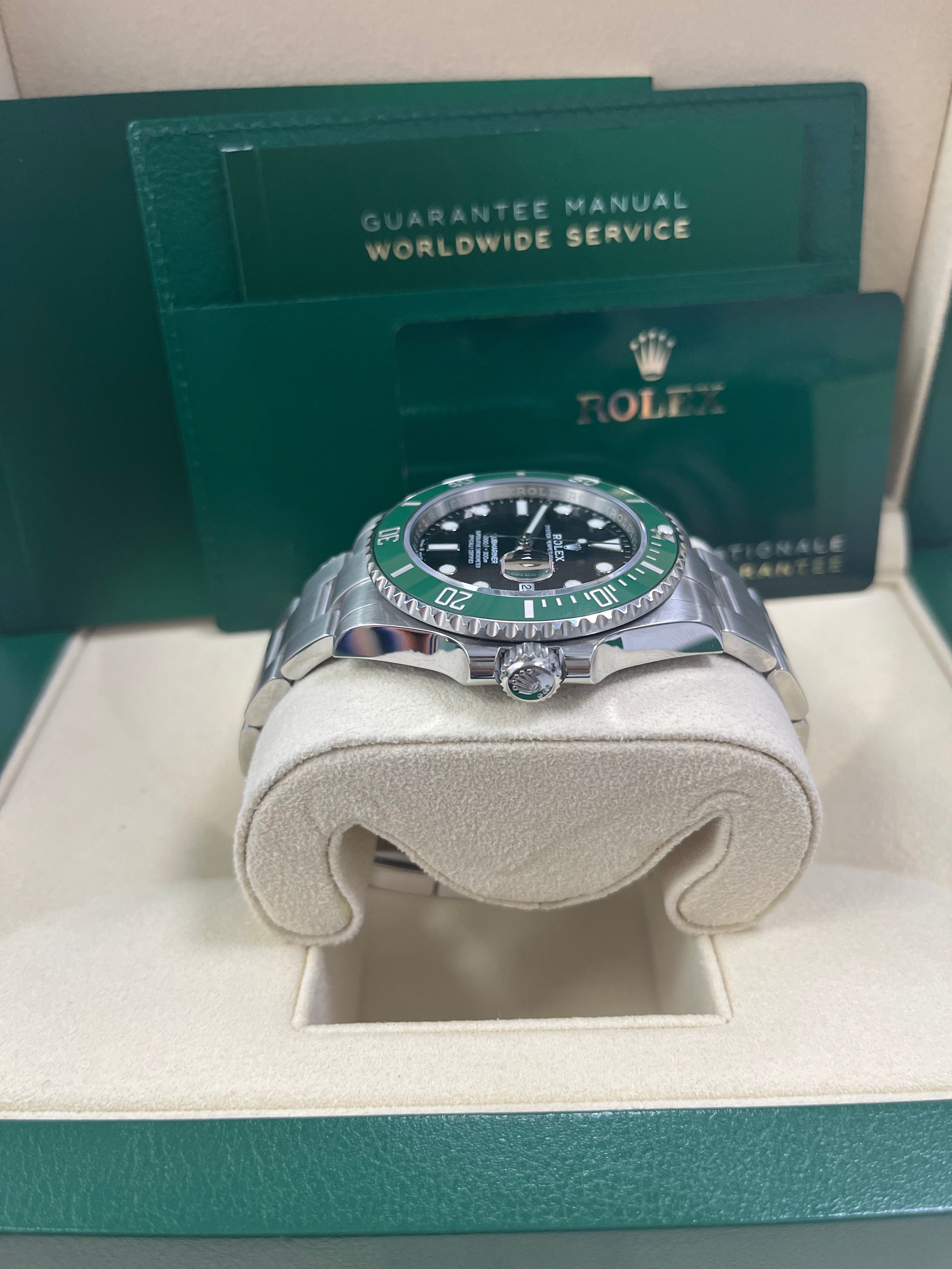 Rolex Submariner 126610LV Stainless Steel Watch with Black Dial & Green Ceramic Bezel - Luxury Dive Watch for Men, Perfect for Professional Diving, Business Meetings & Special Occasions