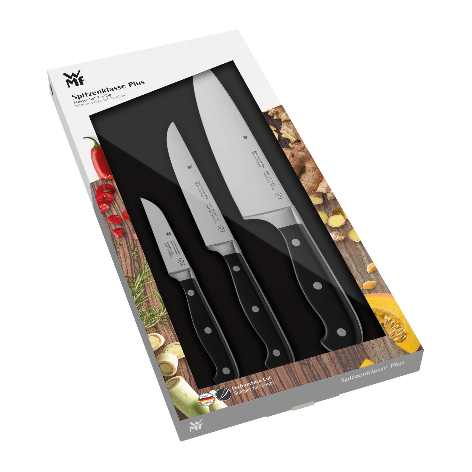 Premium WMF Knife Sets - Spitzenklasse Plus Performance Cutlery for Professional Chefs & Home Cooking | Sharp German Stainless Steel Knives for Slicing, Dicing & Food Prep