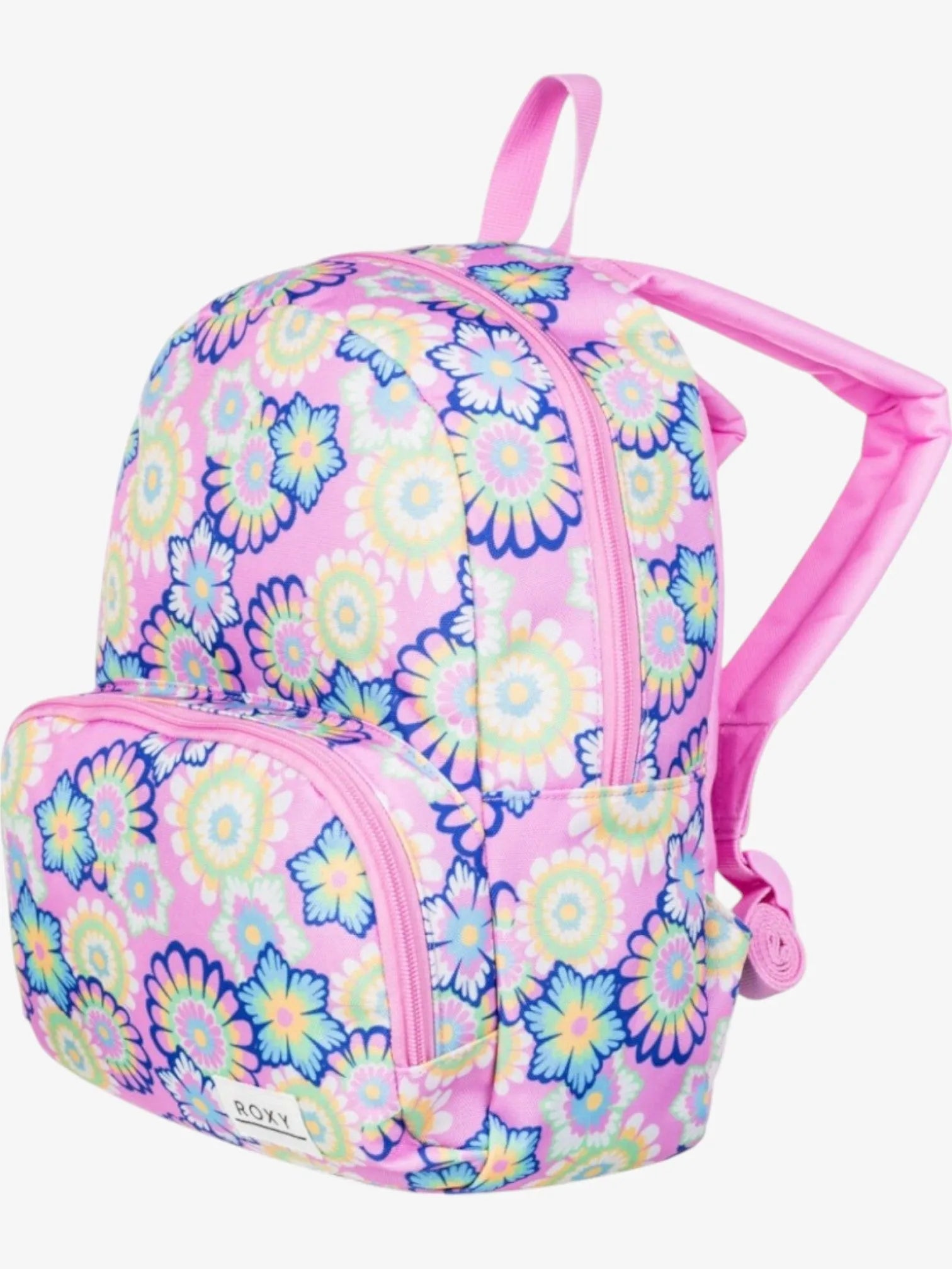 ROXY Always Core Floral Pink Backpack for Women - Stylish & Durable Daypack for School, Travel, and Outdoor Adventures