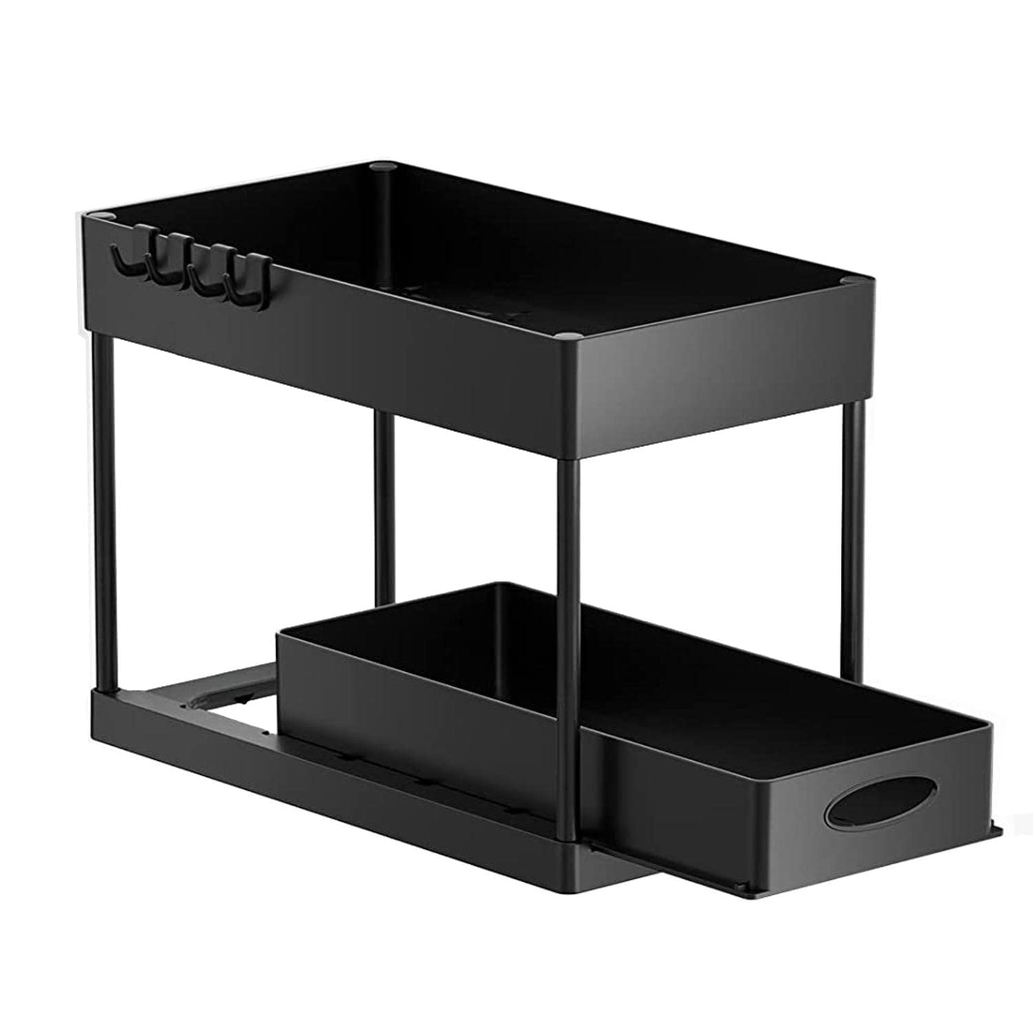 ACGrade Under Sink Shelf Organizer - Pull Out Kitchen & Bathroom Storage Shelf with Push-Pull Design | Space Saving Solution for Under Sink Organization, Cabinet Storage & Home Organization