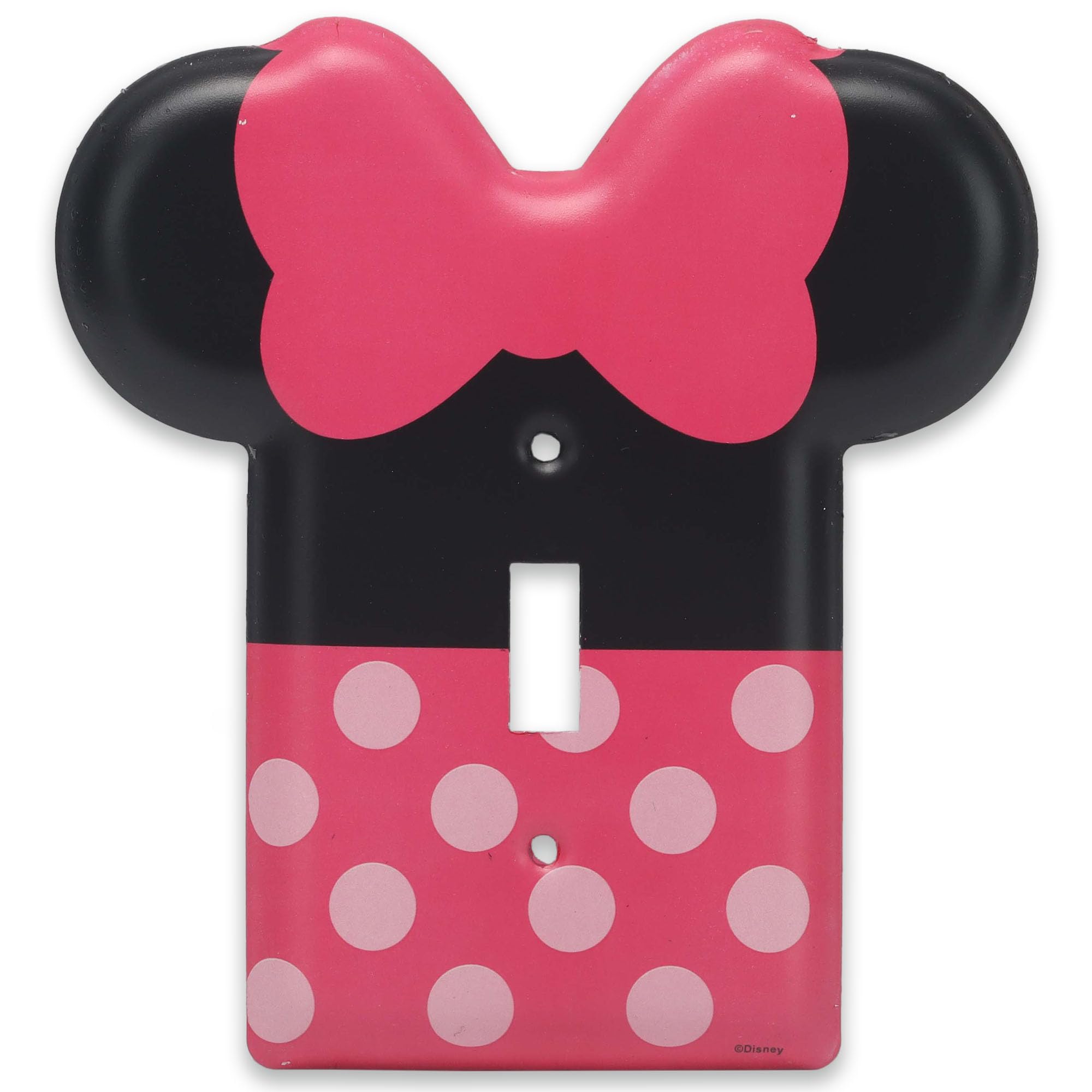 Disney Minnie Mouse Metal Light Switch Cover - Cute Kids Room Decor for Bedroom, Playroom & Home Theater | Durable & Decorative Wall Plate for Disney Fans