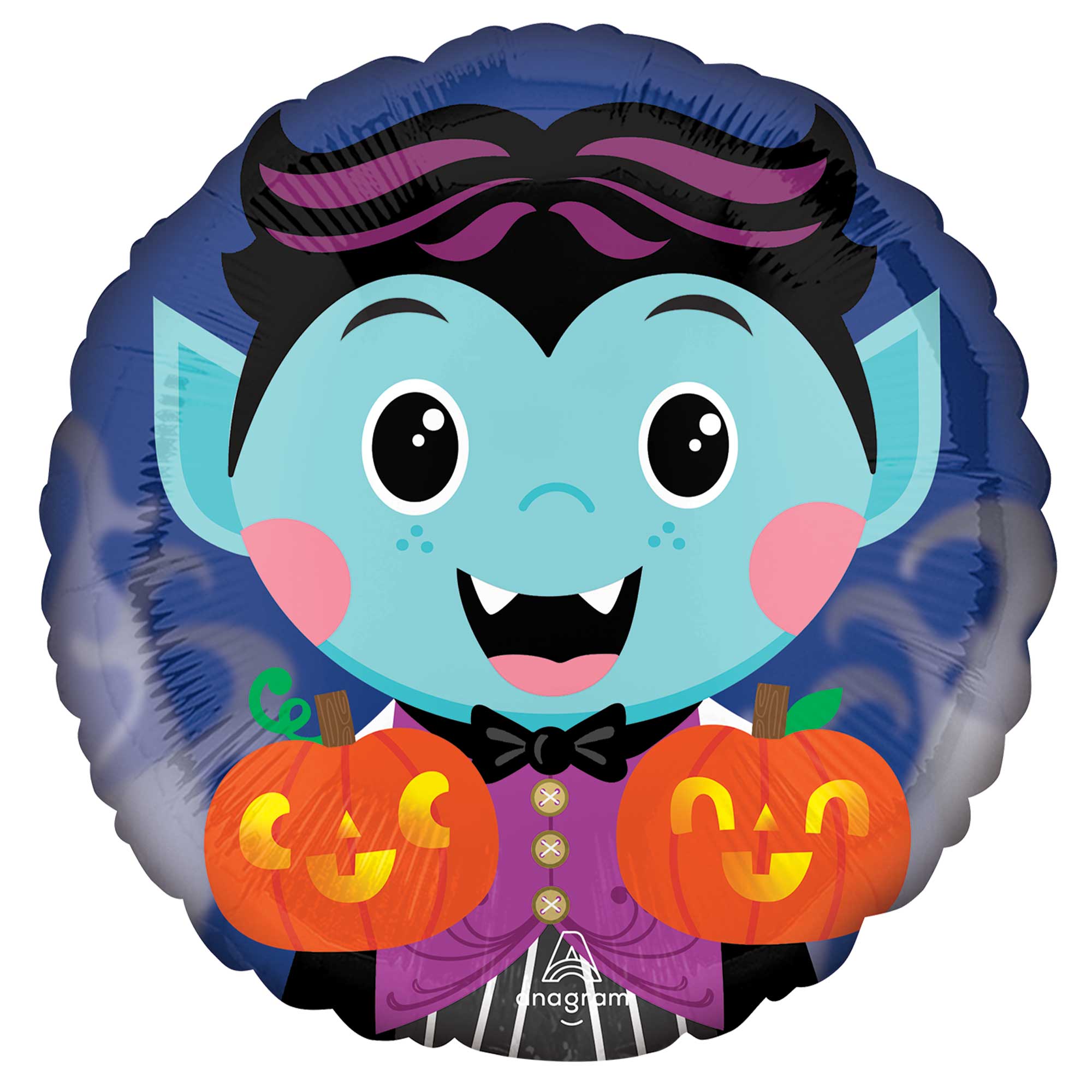 45cm Standard Cute Vampire Balloon for Halloween Party Decorations, Birthday Celebrations & Spooky Themed Events