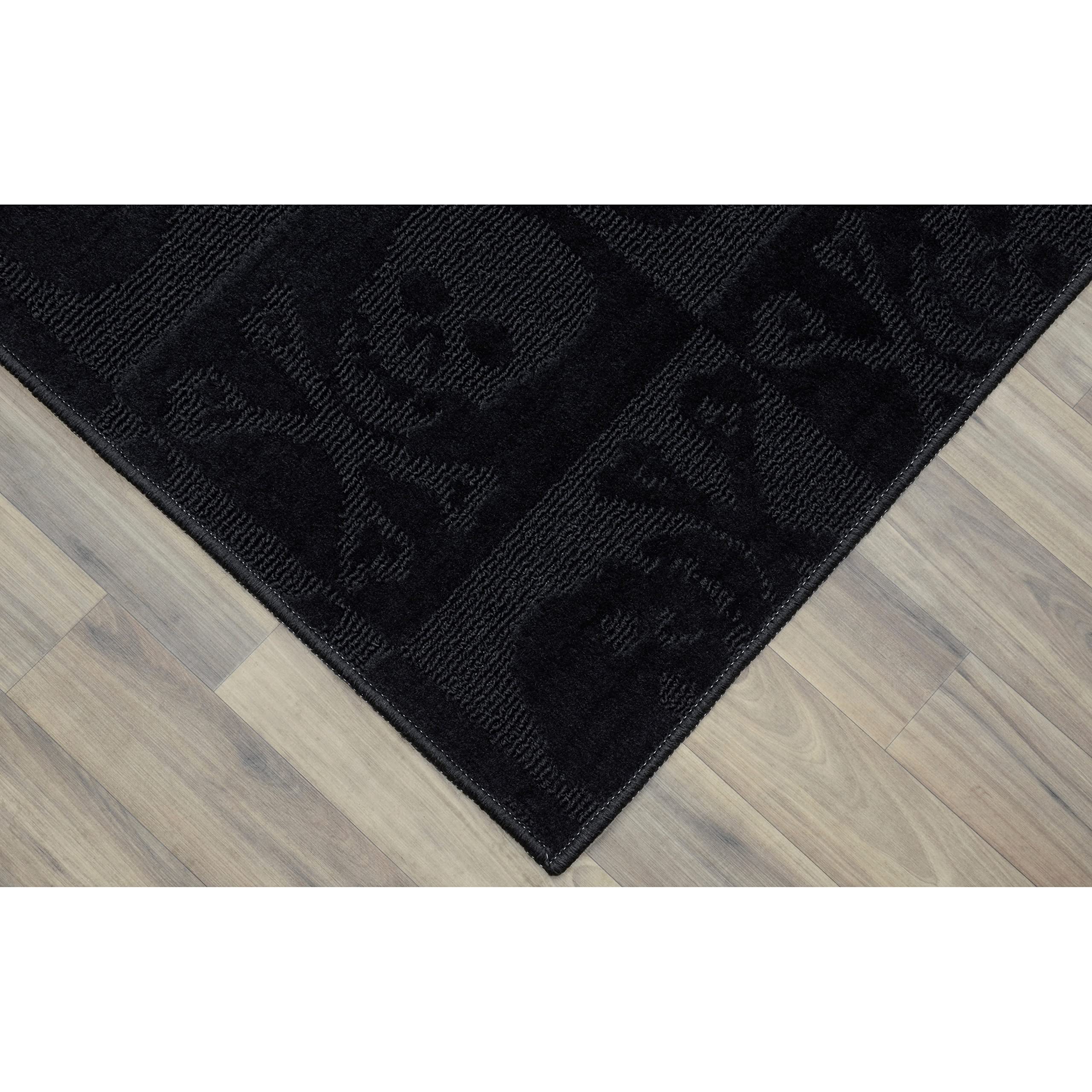 Garland Rug Skulls Area Rug 5x7 Feet - Gothic Decor Black Indoor Rug for Living Room, Bedroom, or Dorm