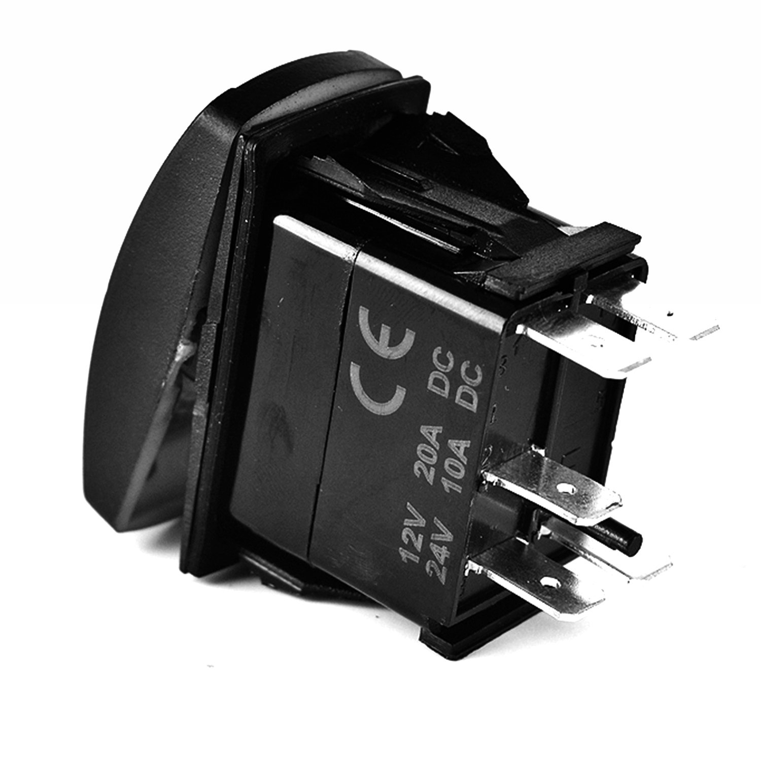 BEACON Laser Rocker Switch - Universal 12V On/Off Toggle with Blue LED Light - Perfect for Car, Boat, RV & Off-Road Vehicle Customization