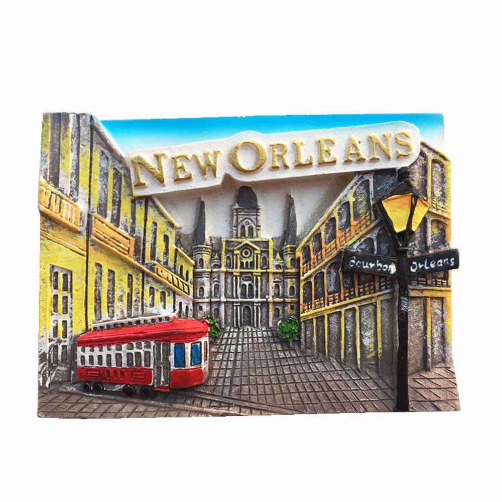 3D Resin New Orleans USA Fridge Magnet - Souvenir Travel Gift, City Collection for Home & Office Decor | Perfect for Refrigerators, Lockers, and Metal Surfaces