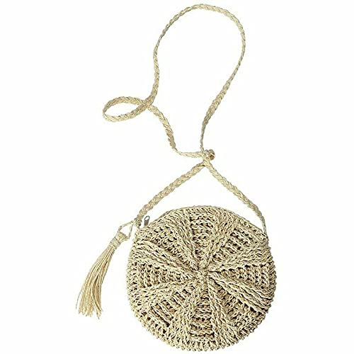 Summer Women's Bohemian Straw Crossbody Bag with Tassels & Crochet Design - Perfect for Beach Travel, Daily Use, and Outdoor Adventures