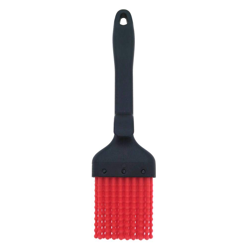 Chef Master 90248 2 Inch High Heat Resistant Silicone Basting Brush for Grilling, Baking, and BBQ - Non-Stick & Easy to Clean Kitchen Tool