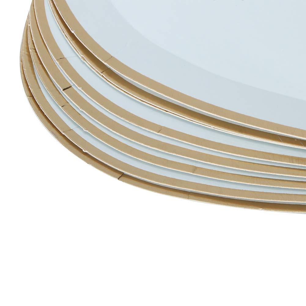 Heart-Shaped Dessert Paper Plates - 8-Piece Set for Cake, Birthday, Party & Baby Shower | Elegant Disposable Tableware for Events & Celebrations
