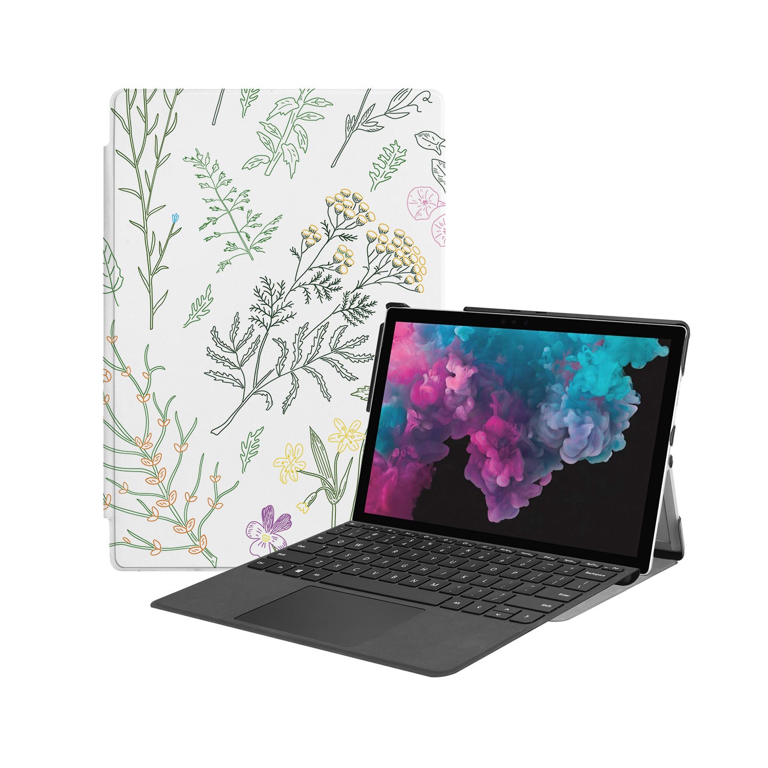 Microsoft Surface Case - Pink Flower Design Protective Cover for Surface Pro/Book/Laptop - Perfect for Work, School & Travel