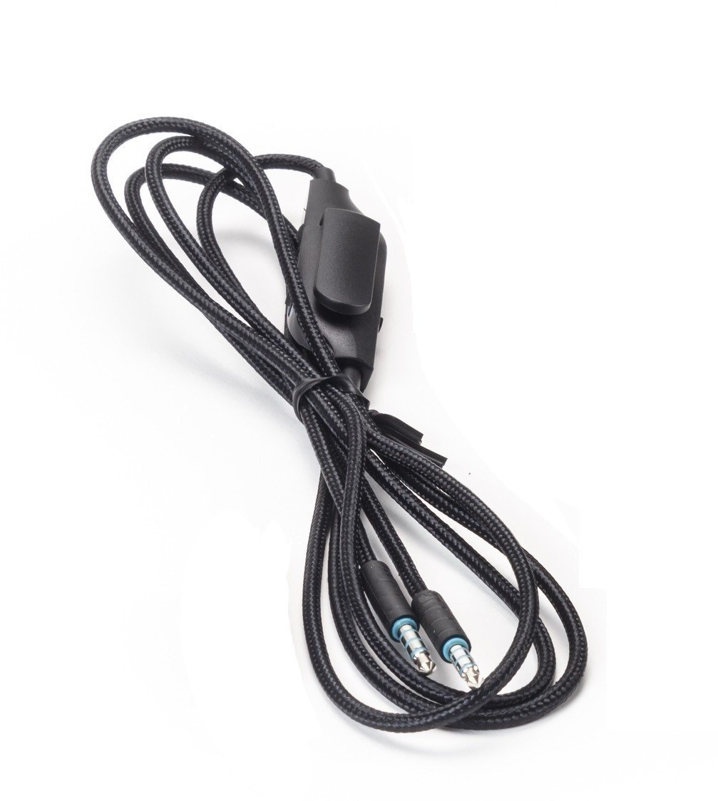 Logitech Original Braided 3.5mm Audio Cable with Inline Controls - Compatible with G633 & G933 Gaming Headsets - 1.5m Replacement Cord for PC, PS4, Xbox Gaming Setup