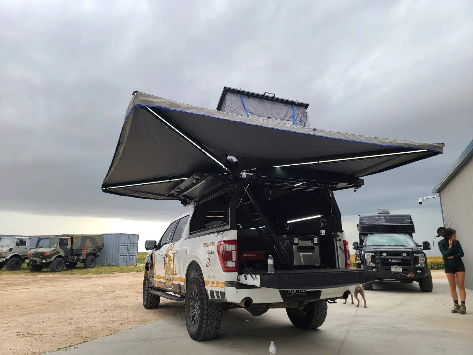 Dirtbox Overland 270 Degree Free Standing Awning - Heavy Duty Camping Awning for Outdoor Adventures, Rooftop Tents, and Overland Vehicles
