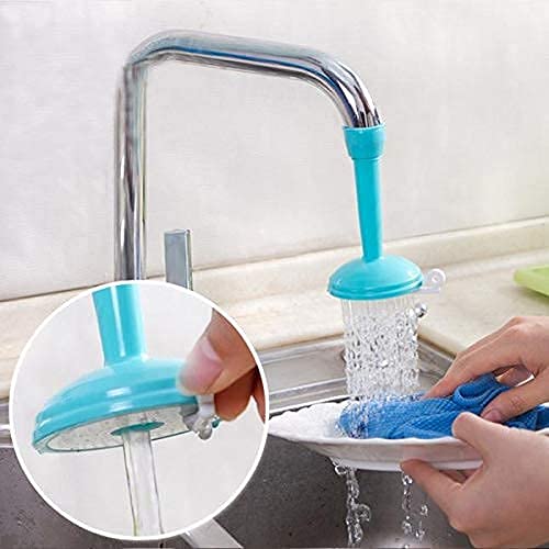 Adjustable Silicone Faucet Extender - ABS PVC Rotating Spray Nozzle for Sink & Shower | Water Saving Kitchen Tap & Shower Head Filter | Perfect for Hand Washing, Dish Cleaning & Water Conservation