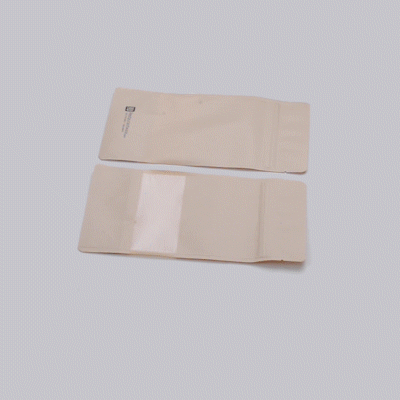 Kraft Plastic Medium Window Bags 8x5x1.75 Inches - Heat Sealable Food Storage Bags (100 Count) - Perfect for Bakery, Candy, Cookies & Small Business Packaging