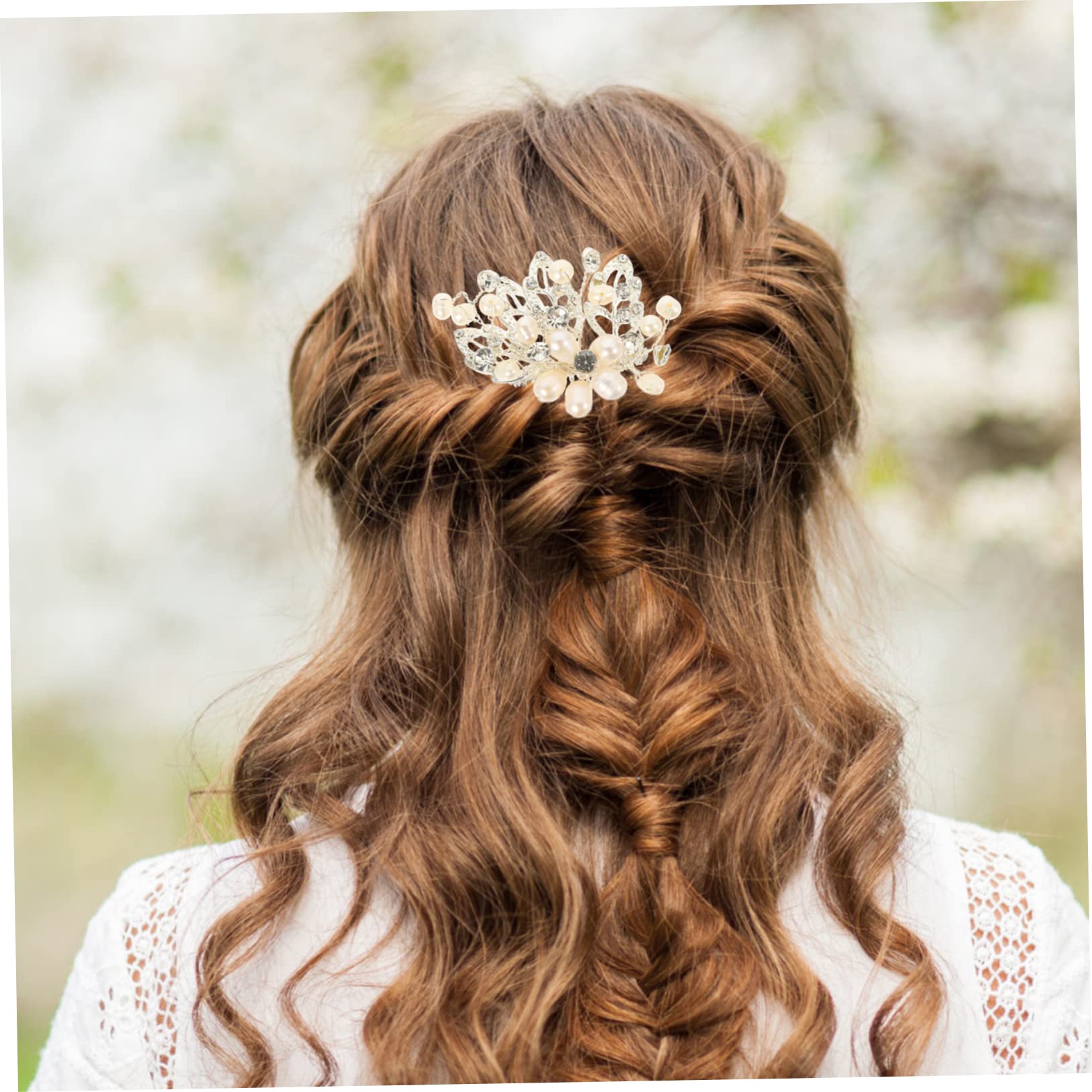 Elegant Pearl Rhinestone Hair Comb for Brides - Wedding & Party Accessory