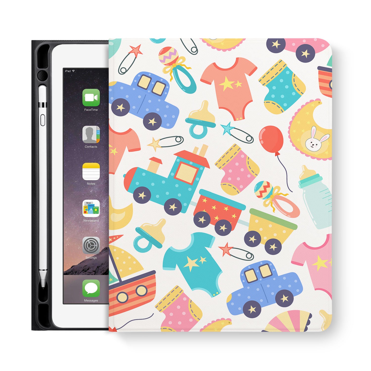 Premium iPad Folio Case with Baby-Safe Materials - Slim Protective Cover for iPad Pro/Air/Mini - Perfect for Parents, Travel & Home Use with Kids