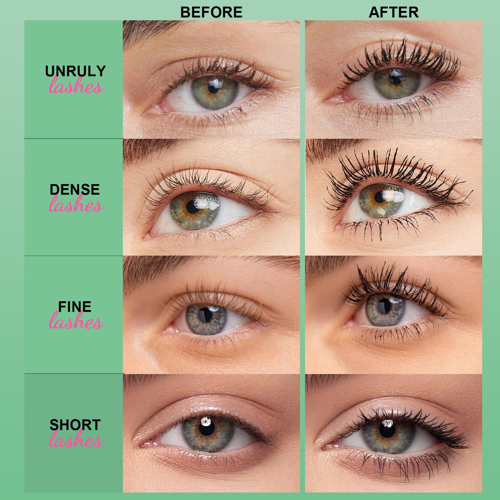 False Lash Effect Mascara - Volumizing & Lengthening Waterproof Mascara, Cruelty Free & Paraben Free (2 Pack) - Perfect for Daily Wear, Special Occasions & Dramatic Eye Looks