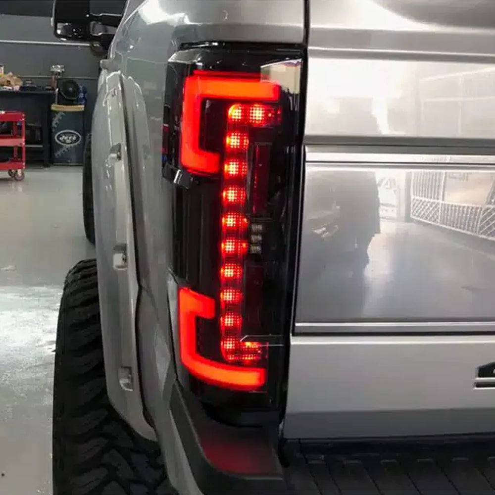 Ford Super Duty 2020-2022 F250 F350 F450 F550 LED Tail Lights (Red) - OEM Halogen Replacement for Enhanced Visibility & Style | Perfect for Off-Roading, Truck Upgrades & Night Driving
