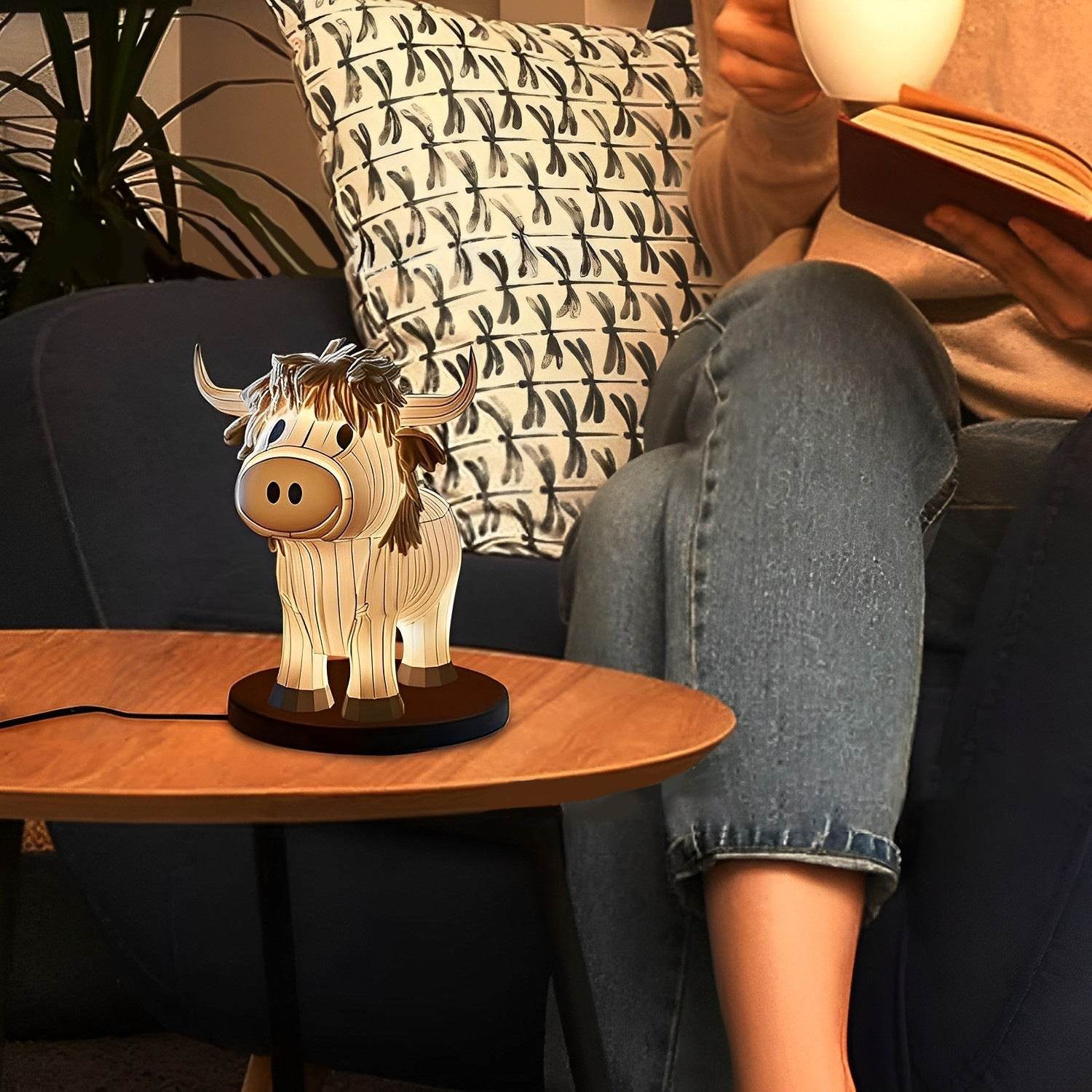 Moo N Glow: Adorable Cow-Shaped Night Light for Kids Room, Nursery Decor & Cozy Bedtime Reading