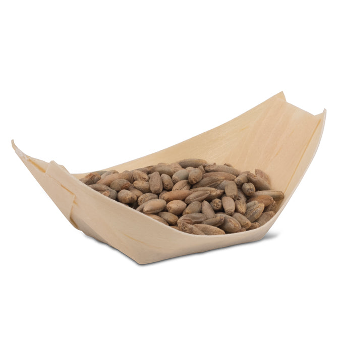 Wooden Paper Serving Boat Tray - Eco-Friendly Disposable Appetizer Platter for Parties, Weddings, and Catering Events