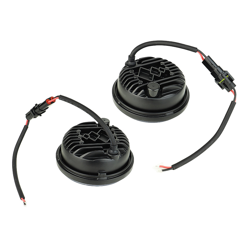 7 LED Headlight & 4.5 LED Passing Light Kit for Harley & Indian Motorcycles - Generation II Black | High Visibility Night Riding & Off-Road Adventure Lighting
