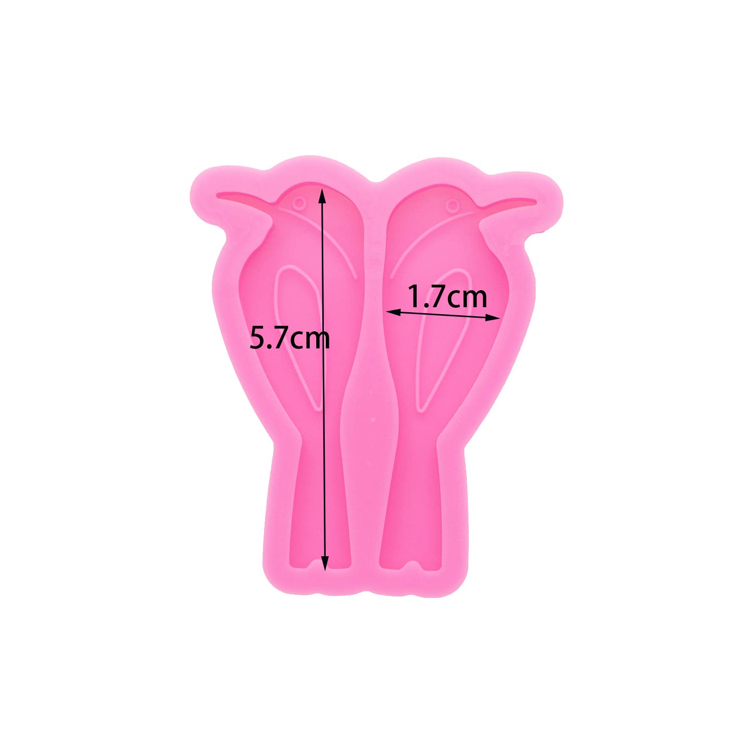 Angel Wings Shiny Silicone Mold for DIY Jewelry Making - Bird Earrings Studs Resin Craft Mold - Perfect for Epoxy Resin Crafts, DIY Ear Studs & Handmade Jewelry Accessories - Great for Gifts, Fashion Jewelry Making & Craft Projects
