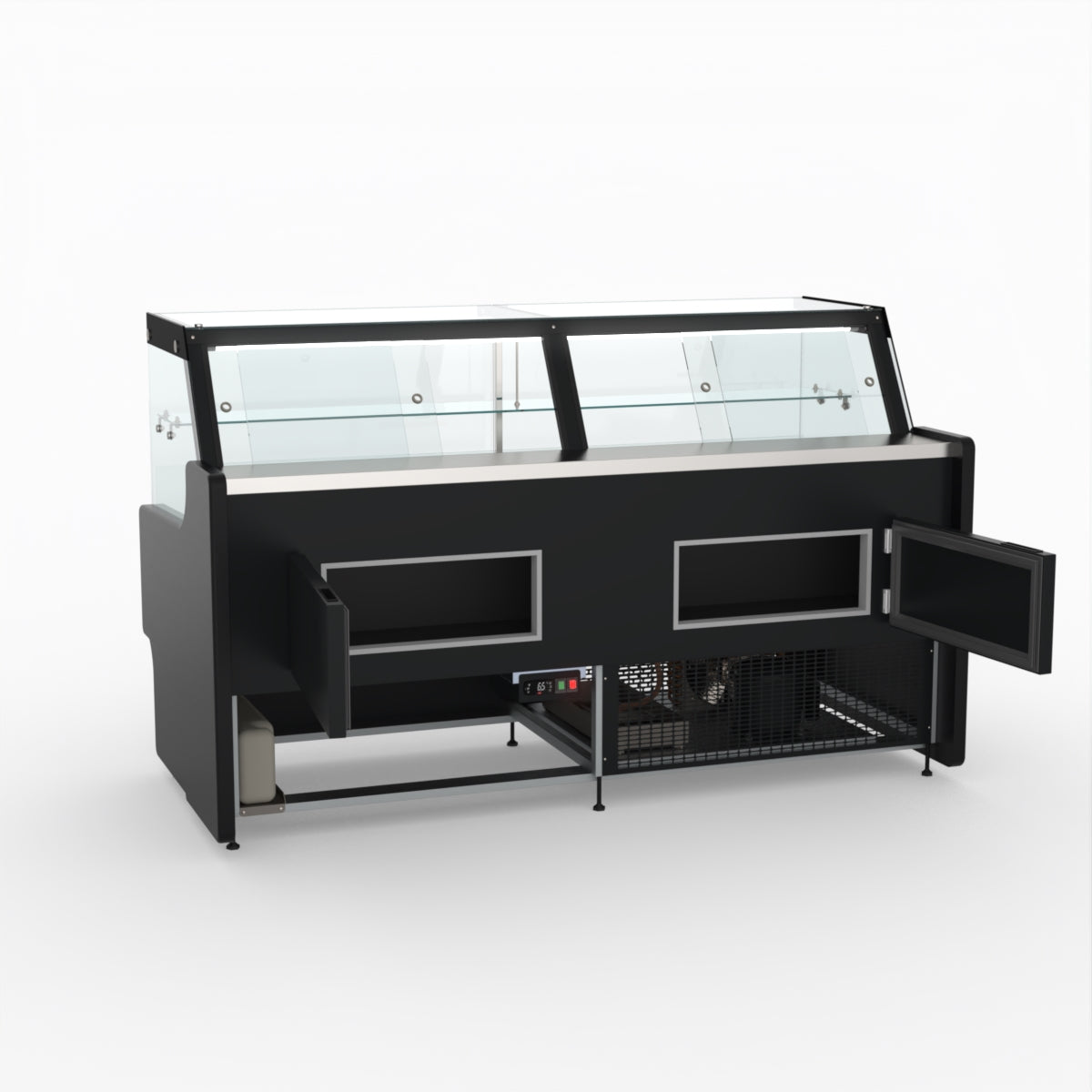 2 Meter AG Deli Showcase Glass Display Case - Perfect for Supermarkets, Delis & Bakeries to Showcase Fresh Food & Pastries